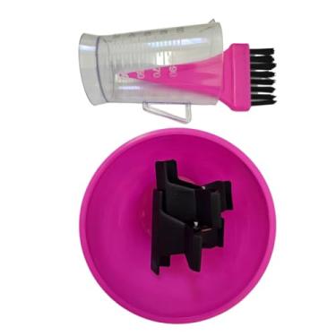 Imagem de Kit Profissional para Cabelos, Touca de Cetim Dupla, Massageador de Silicone, Escova Raquete, Xuxinha, 4 Peças (Pink)