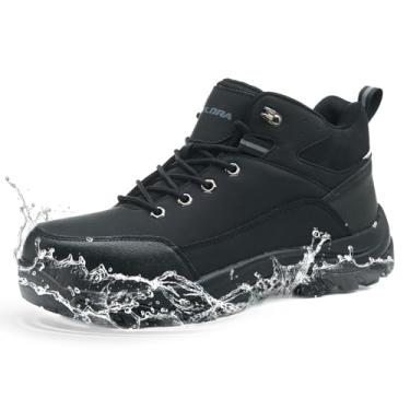 Imagem de Xyldra Botas de aço à prova d'água para homens de largura larga antiderrapante para trabalho tênis de segurança antiderrapante construção indestrutível sapato de bico composto calçado à prova de