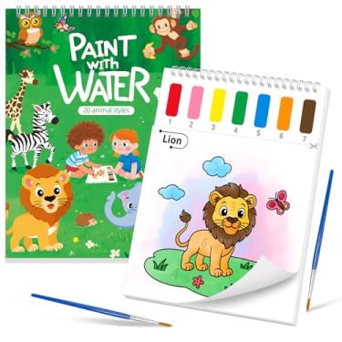 Imagem de SOCOLER Paint with Water Coloring Books for Toddlers, Animal Theme Mess Free Watercolor Painting Papers for Kids Water Color Paint Kit Art Craft Birthday Gift for Ages 4-8