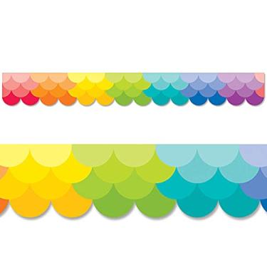 Imagem de CTP Ombre Rainbow Scallops Quadro de avisos EZ Border (Creative Teaching Press 10569)