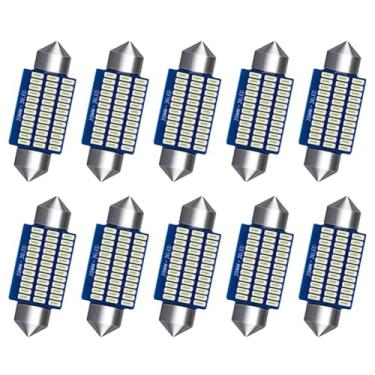 Imagem de Lyslykke DE3425 DE3423 C5W Lâmpadas LED 39 mm 12 V Azul 36SMD 3014 Chips 6411 6413 6423 Luz de LED Festão para Mapa Interior de Carro Cúpula Cortesia Substituição de Luz de Porta-Malas, Pacote com 10