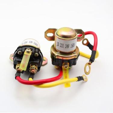 Imagem de Edinstry JD131A 24V 150A Relé solenoide de arranque resistente para motor diesel, trator, caminhão, escavadeira, empilhadeira, equipamento de construção, sistema de ignição de 24 volts