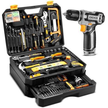 Imagem de Kit de ferramentas Box Drill Set DEKOPRO Home Mechanic com furadeira d