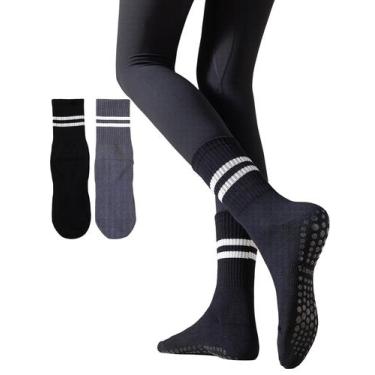 Imagem de Meias de pilates femininas Irisbear, antiderrapantes, barra de ioga, p