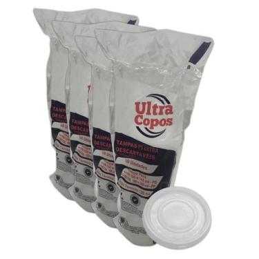 Imagem de Tampa para copo de isopor 120ml c/200 un s/ furo ultra - Ultra copos