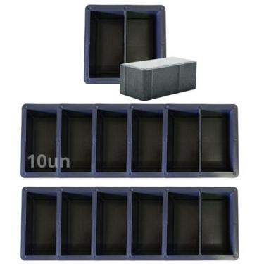 Imagem de Kit 10 Forma Plastica Dupla Concretado 20x10x10 Piso Paver Bloquete Re