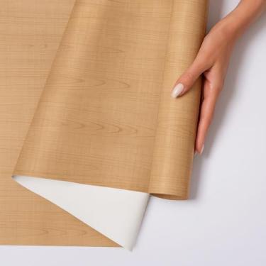 Imagem de Papel de Parede Autoadesivo, Madeira Rústica Clara, 5 Metros x 45cm, para Sala, Quarto e Móveis