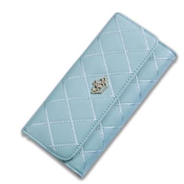 Imagem de Carteira feminina elegante luxo porta documentos cartões - SWG, Azul c