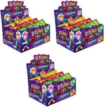 Imagem de Pirulito De Patinha Palito Neon Três Sabores Contém 90 Un - Danilla fo