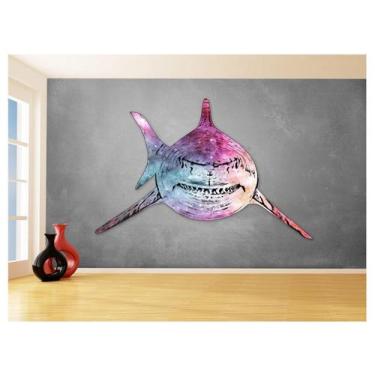 Imagem de Papel De Parede Animais Pop Art Tubarão Cores 3,5M Pxa564 - Você Decor