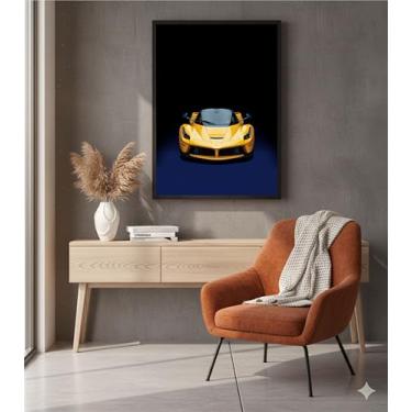 Imagem de Quadro Decorativo Luxo Ferrar F40 F50 Enzo 250 GTO Sala Hall (LAFERRARI, 100X70)