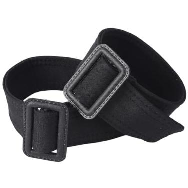 Imagem de GORGECRAFT 2 peças de alça de punho de poliéster preto ajustável trench coats pulseira decorativa acessórios de cintos de substituição com fivela de plástico para sobretudo jaqueta agasalho vestido