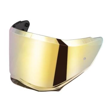 Imagem de JQF Gear Viseira de capacete para capacete Sedici Duale Mips Parlare para capacetes de carbono forjado SEDICI escudo de substituição (REVO-dourado)