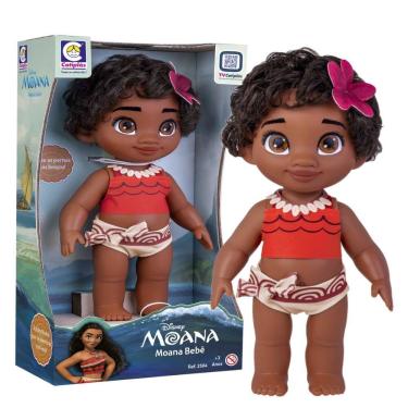 Imagem de Boneca Moana Bebê Em Vinil Macio 2504 Cotiplás Filme Disney