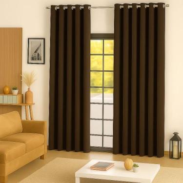 Imagem de Cortina Para Sala Ou Quarto 3,00x2,50 metros - Cida Enxovais, MARROM