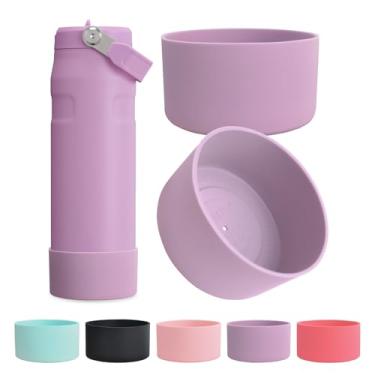 Imagem de Kaitiaki Bota de silicone de 2 peças para Stanley IceFlow 680 g – Serve para garrafas com canudo e tampa de fluxo rápido, manga inferior antiderrapante, acessórios de proteção para garrafa de água