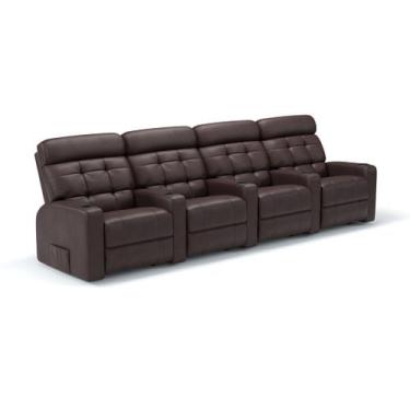 Imagem de Sofá 4 Lugares Reclinável Elétrico em material sintético Importado Lin