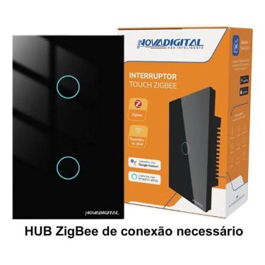 Imagem de 2X Interruptor Inteligente Zigbee Novadigital 2 Teclas Botõe