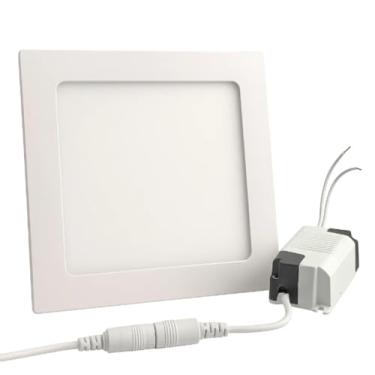 Imagem de Plafon Painel de LED QUADRADO de Embutir 17cm de diâmetro Bivolt (110/220V)- 12W - 6500k