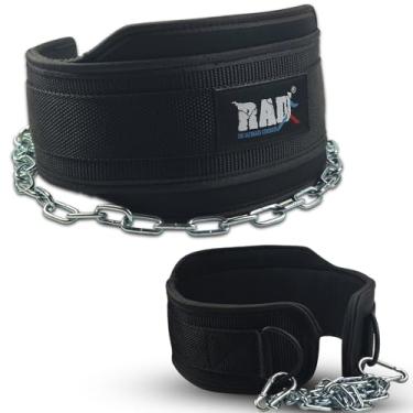 Imagem de Cinto de elevação de peso RAD com corrente! Cinto de levantamento de peso, Preto