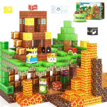 Imagem de Blocos de construção Magnetic Adventure Soyee com Magnetic World