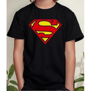 Imagem de Camiseta Camisa Infantil Juvenil Menina Menino Super mann Super Hom em