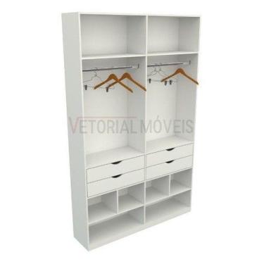 Imagem de Armário Arara Gaveta Sabrina M5 100% Mdf Closet Lojas Gavet) - VETORIA