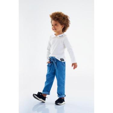 Imagem de Blusa Manga Longa em Ribana Infantil para Menina Up Baby, Off white, 4