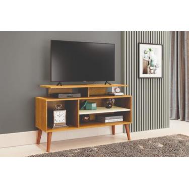 Imagem de Rack para TV de 42 Pés de Madeira Suporte Robusto 110cm - CARMOLAR, Na