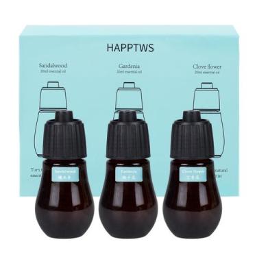 Imagem de Conjunto de óleos essenciais HAPPTWS de 3 peças de sândalo, gardênia e
