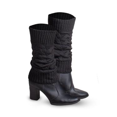Imagem de Polaina feminina de malha tricô para inverno