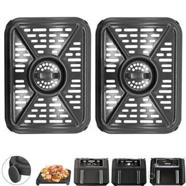 Imagem de Frigideira Air Fryer Grill para Ninja Foodi DZ401 DZ550 DualZone Air Fryers, Substituição Air Fryer Placa Crisper Plate Grill Acessórios com amortecedores de borracha, lavável na lava-louças