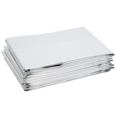 Imagem de Generic Cobertor de Emergência, Cobertor de Sobrevivência Ao Ar Livre 5 Peças para Acampamento para Maratonas para Caminhadas para Primeiros Socorros (Prata)
