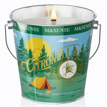 Imagem de Velas de citronela M&SENSE Outdoor 1300ml Queimam 220h de óleo de soja
