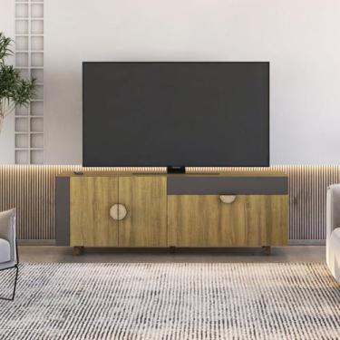 Imagem de Rack para Tv 72 Polegadas com 3 Portas Meia Lua - Mademovel