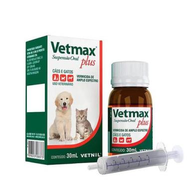 Imagem de Vermífugo Vetmax Plus Suspensão Oral para Cães e Gatos Vetnil 30ml