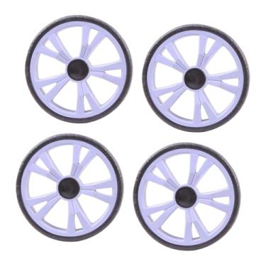 Imagem de Esquirla 4 peças de rodas de carrinho de compras com rolamento duplo, rodízio silencioso para acessórios de supermercado, roda única de EVA