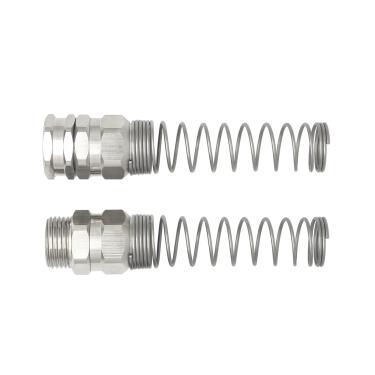 Imagem de G-Sunny Kit de reparo de mangueira de jardim de latão sólido de 1,5 cm com protetor de mola, acoplador de extremidades de substituição macho e fêmea resistente, reparador de mangueira e acessórios de