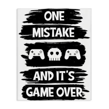 Imagem de Stupell Industries Arte de parede em tela One Mistake It's Game Over, design de Marcus Prime, 76 x 61 cm