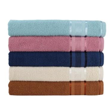 Imagem de Kit 10 Toalha de Rosto Egito Felpuda Macia 45x80cm Alta Absorção (Sortido)