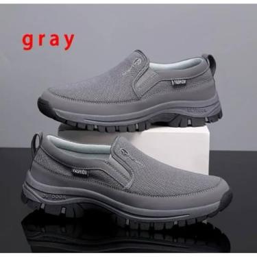 Imagem de Tenis Sapatilha Mocassin Casual Adventure de Passeio Reforçado Com Solado Confortável Casual (Cinza, BR, Adulto, Numérico, 41)