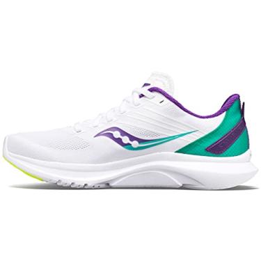 Imagem de Saucony Tênis de corrida feminino Kinvara 12, Branco/Jade, 5.5