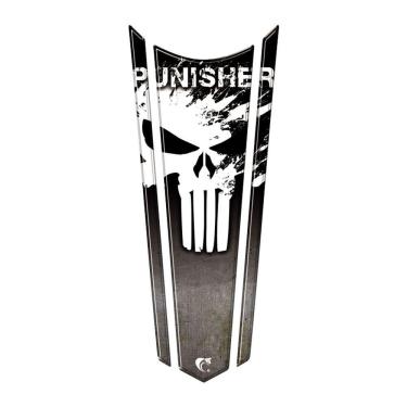 Imagem de Adesivo Faixa Gravata Resinado Tanque Moto Honda Punisher Preto