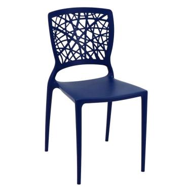 Imagem de Cadeira Tramontina Azul Yale E Fibra De Vidro