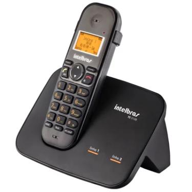 Imagem de Telefone Sem Fio Intelbras Para Duas Linhas Com Id E Viva Voz Ts 5150