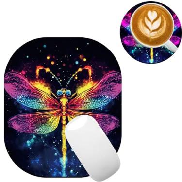 Imagem de TOEMZTFT Mouse pad pequeno, mini mouse pad 15 x 18 cm, para laptop, bandeja de teclado, mouse sem fio, casa, escritório, viagem, com base de borracha antiderrapante, tapete de mouse impermeável