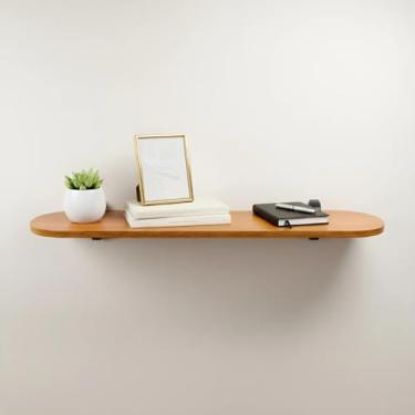 Imagem de Prateleira Parede Multiuso Mdf Sala Quarto Cozinha 60cm (Louro Freijó)