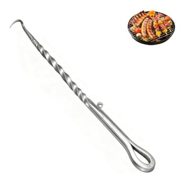 Imagem de Flipper de gancho de carne, gancho flipper de bife, ganchos de cozinha flips, flippers de comida para churrasco – ganchos para virar carne para churrasco, virar legumes e carnes churrasqueira (#B aço