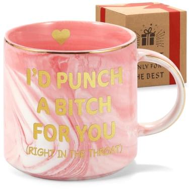 Imagem de Chanceboleng Presentes engraçados para mulheres, aniversário, dia dos namorados, galentinas, presentes de dia das mães para mãe, esposa, namorada, irmã caneca de café rosa de 340 g