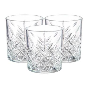 Imagem de VITTORI Conjunto de 12 copos de estilo atemporal para cristal de vidro esculpido Whiskey 350 ml 11 3/113.4 g